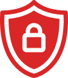 red lock security icon